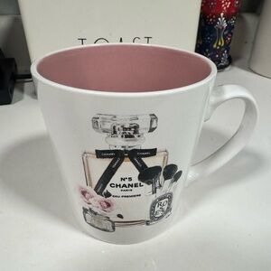 Amanda Greenwood Art CHANEL No. 5 Mug with Pink Interior